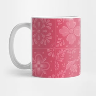 Mexican Pink Talavera Tile Pattern by Akbaly Mug